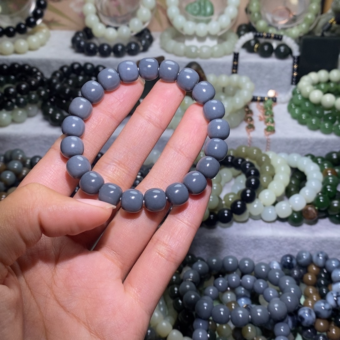 开***~和田玉未镶嵌手链