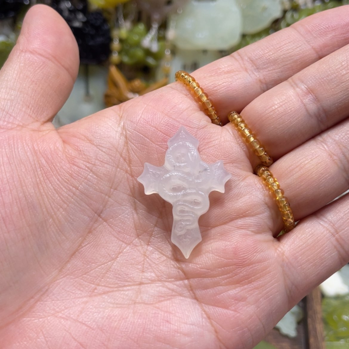 【闪购商品】岫玉颈饰未镶嵌37吊坠