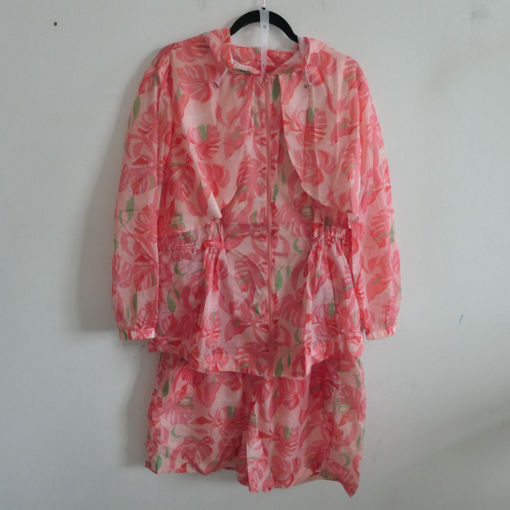 XQ-24A07两色棉加丝连帽晒晒套装