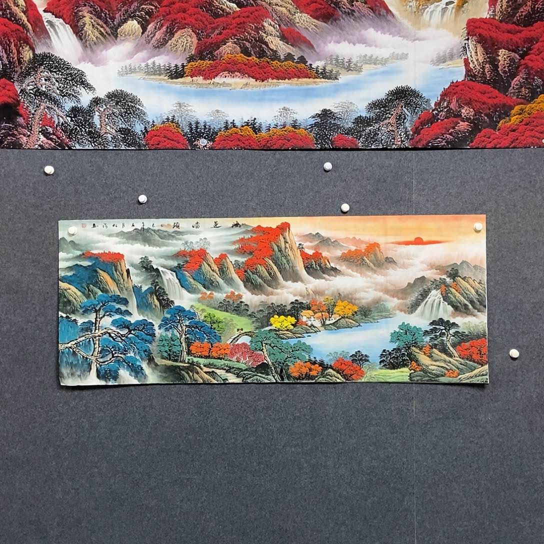 国画小六尺山水一副