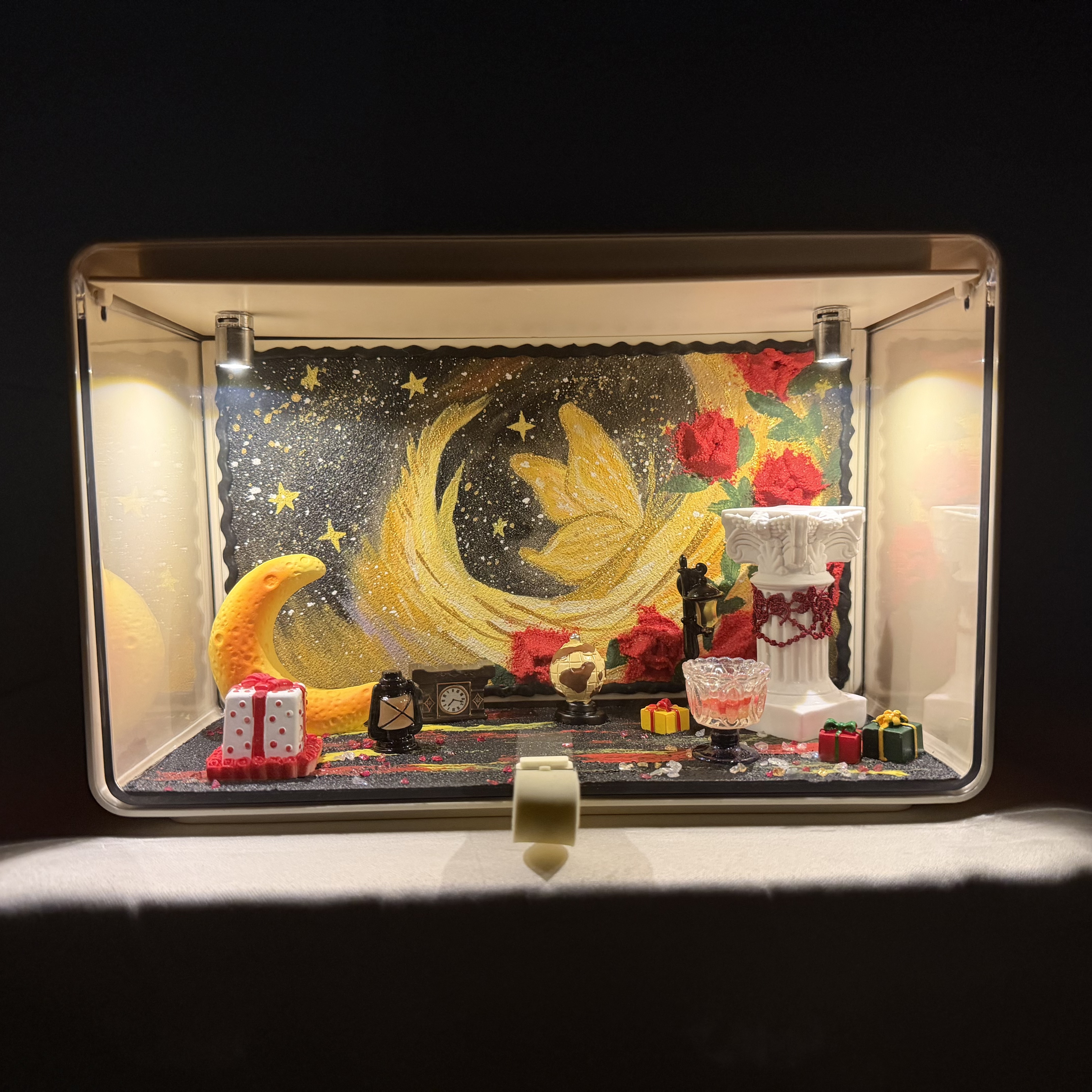 【第29列玫瑰款奶油胶手绘抽屉】-神奇的潮玩奶油胶手绘DIY造景抽屉