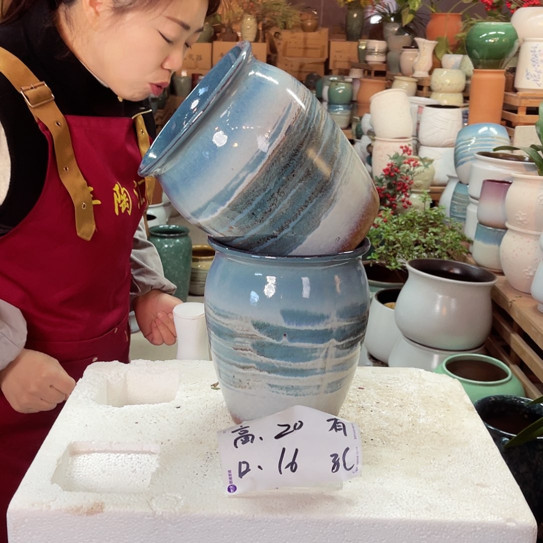 紫砂花盆高度20口径16