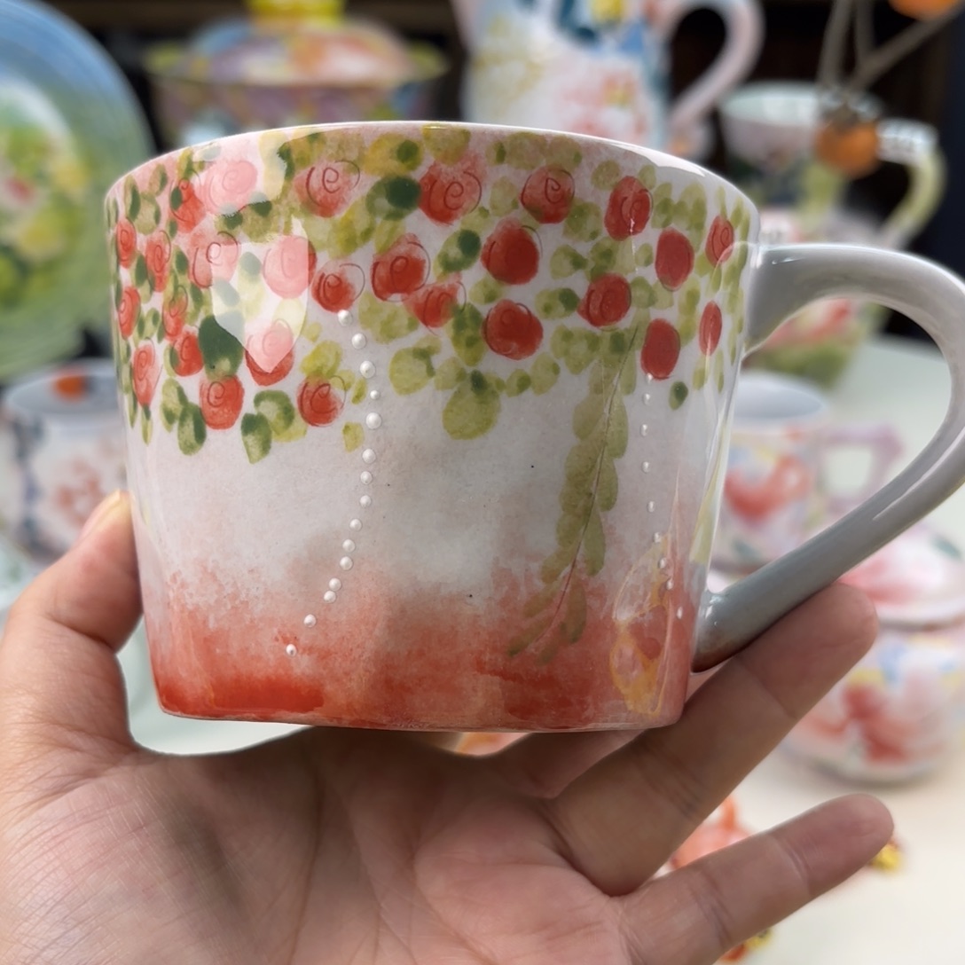 景德镇手绘高温釉下彩陶瓷茶具