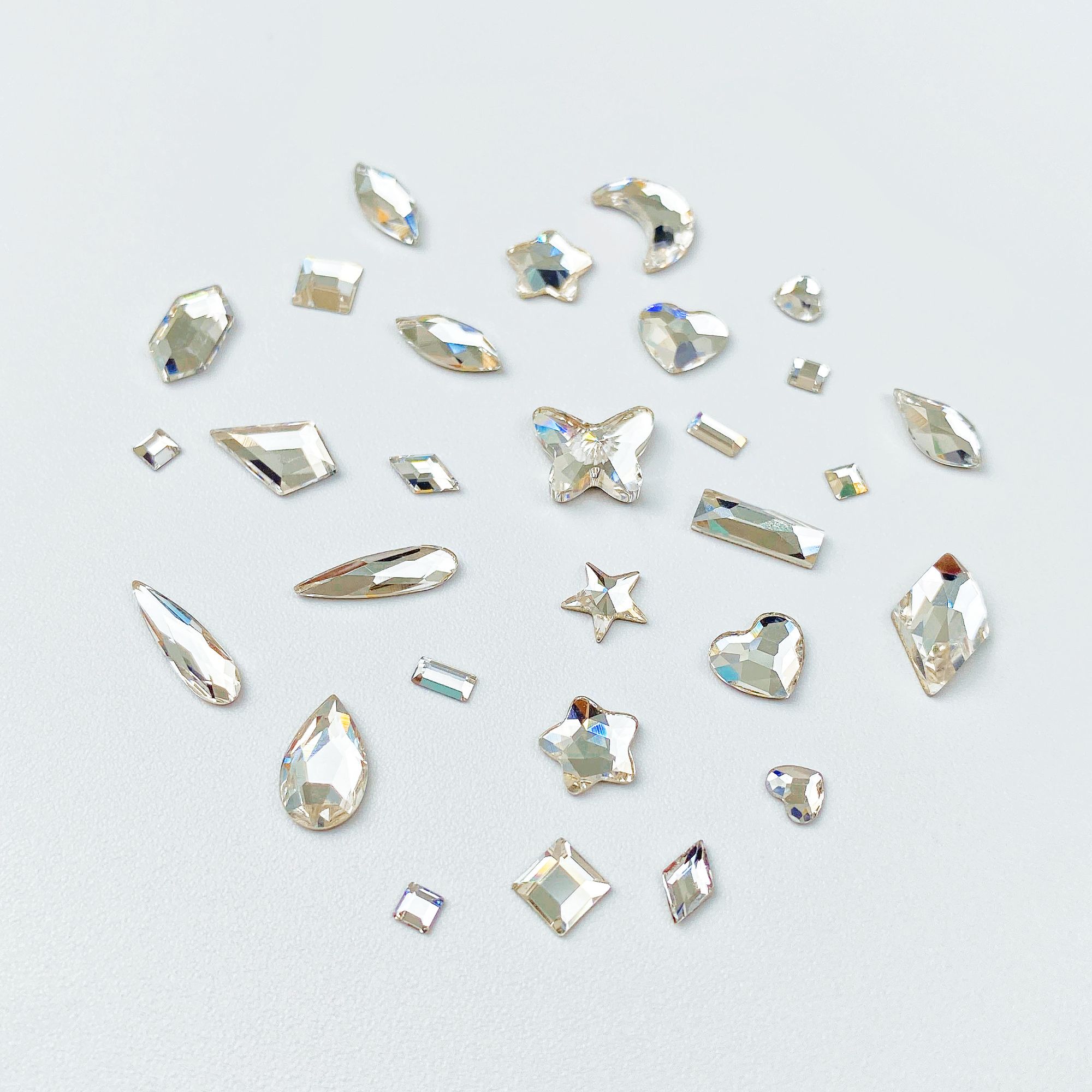 平底异形钻混搭包！白色彩色材料包  美甲钻华子DIY超闪奥钻奥地利