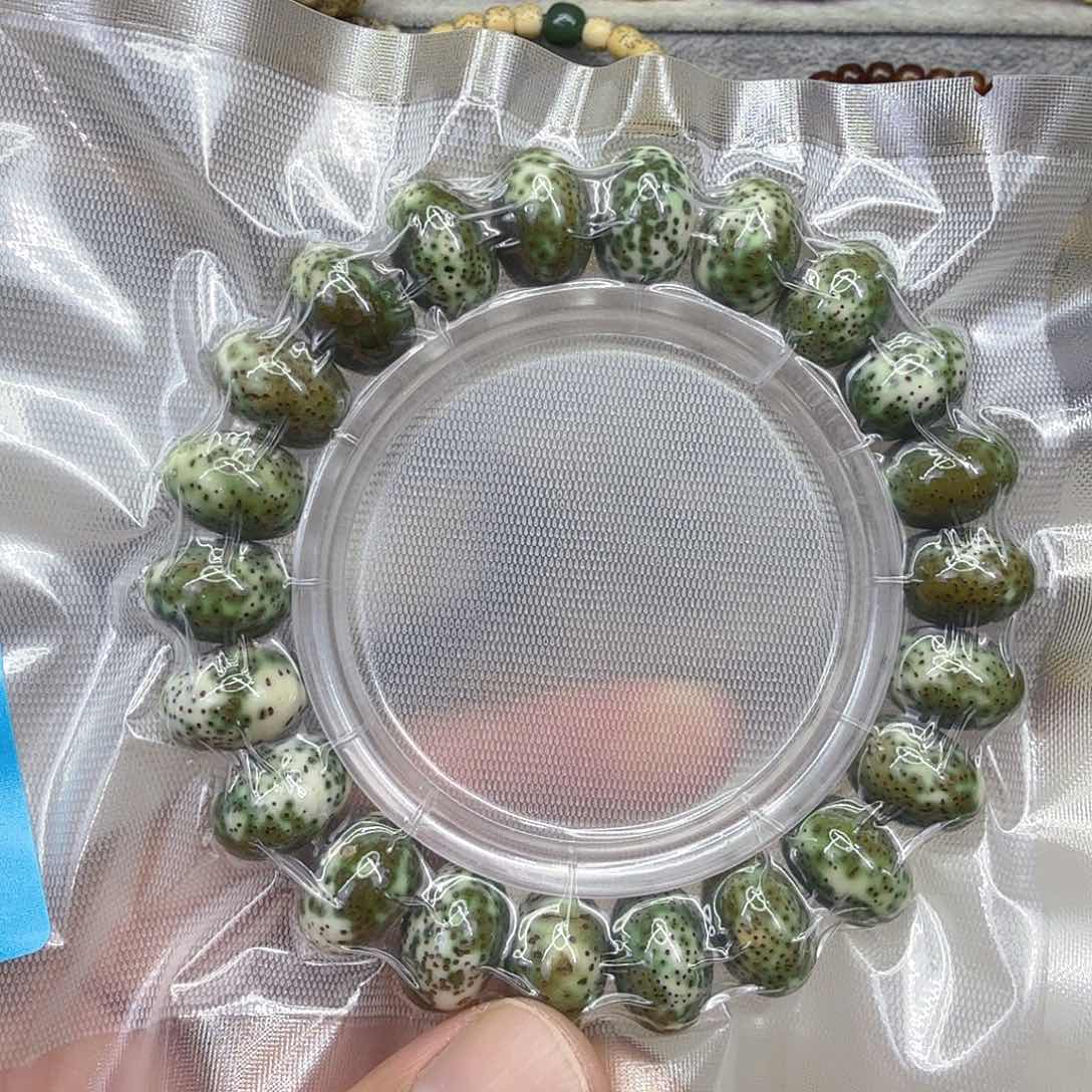 星月菩提手串 64高端绿星月菩提单圈苹果园1.5