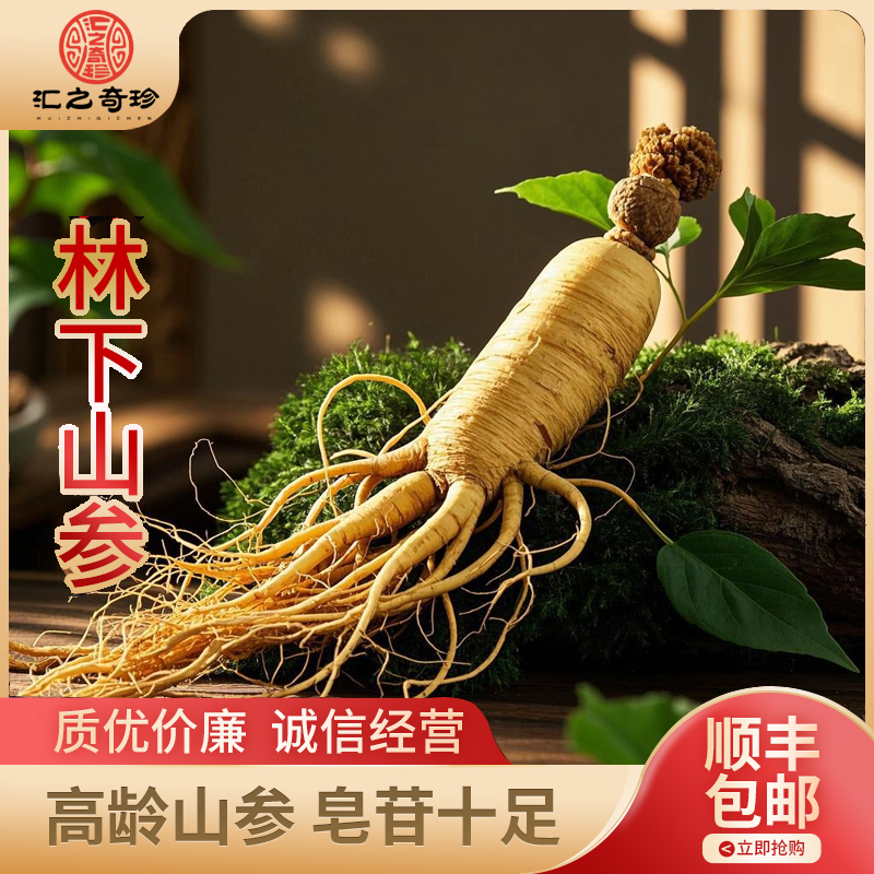【汇之奇珍】 足龄 长白山林下参 鲜人参 煲汤-泡酒-滋补