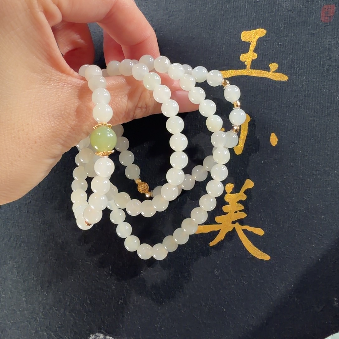 和田玉未镶嵌颈饰于田6-108