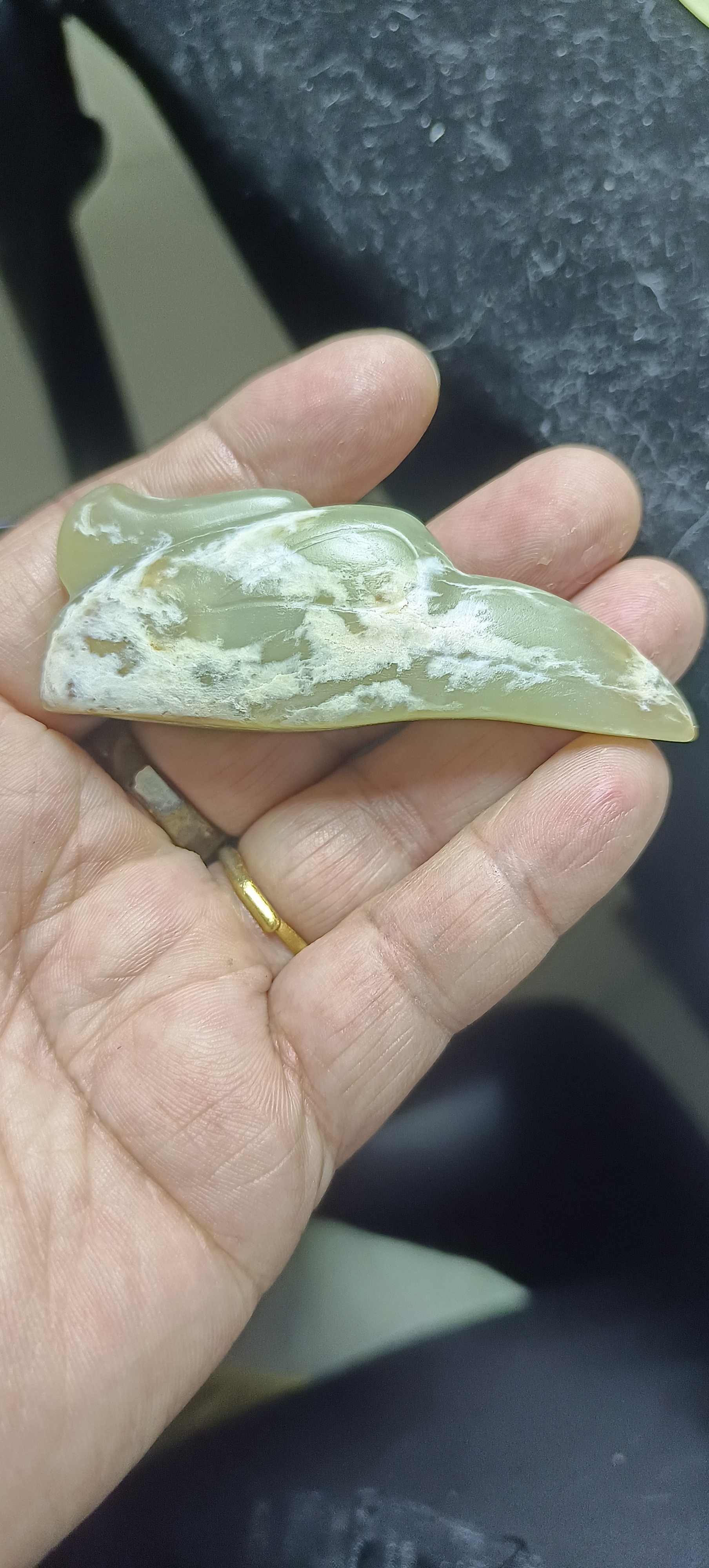 河磨奇石凤头形形件