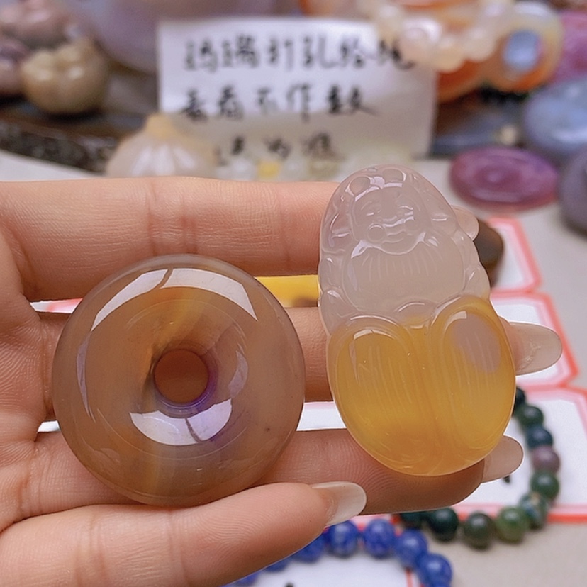 【闪购商品】未镶嵌玛瑙/玉髓珠宝半成品(****)