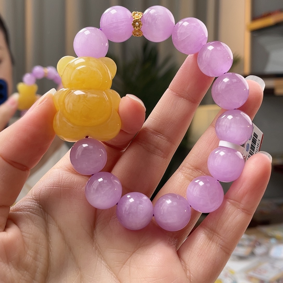 琥珀裸石未镶嵌蜜蜡手串