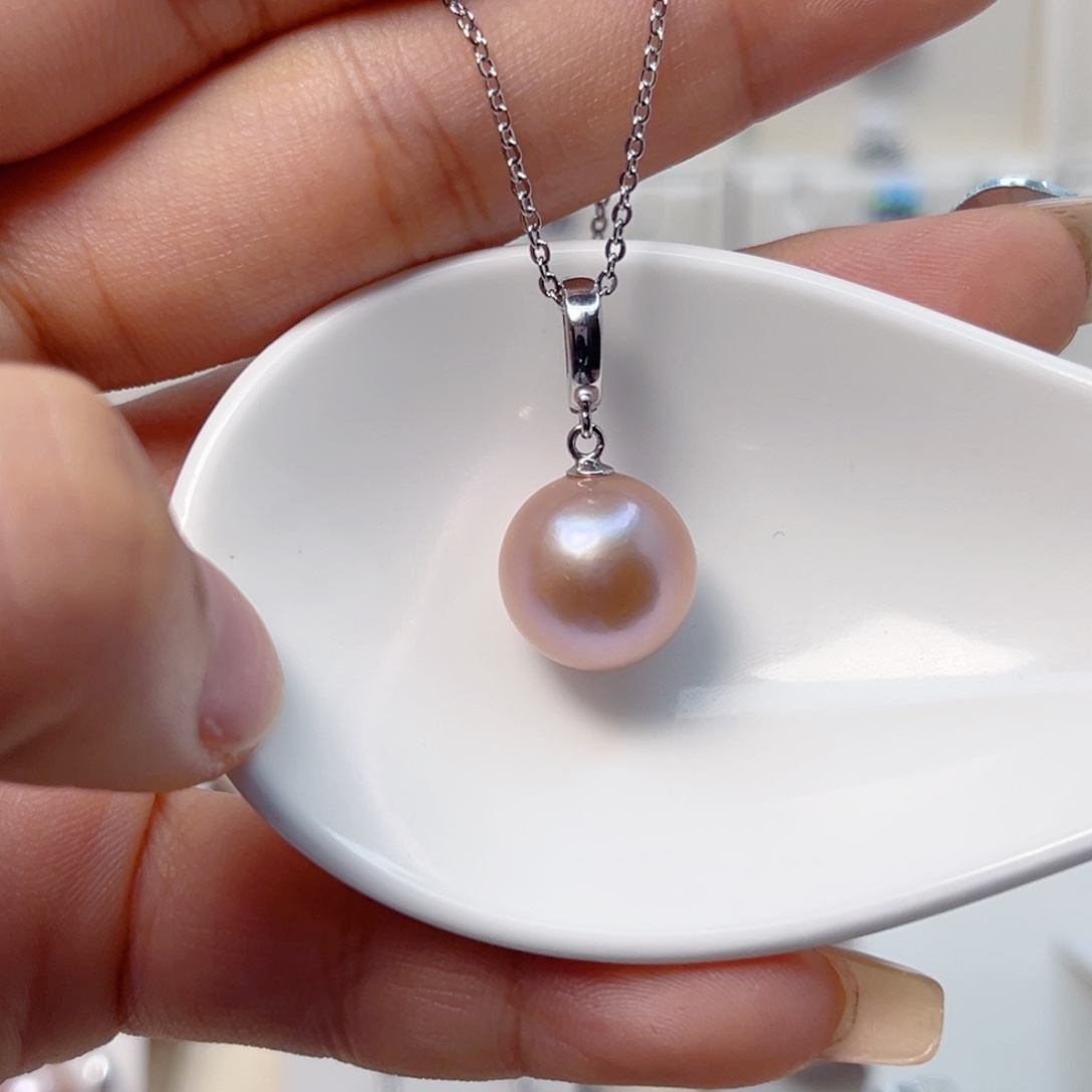 银S925镶嵌颈饰淡水珍珠