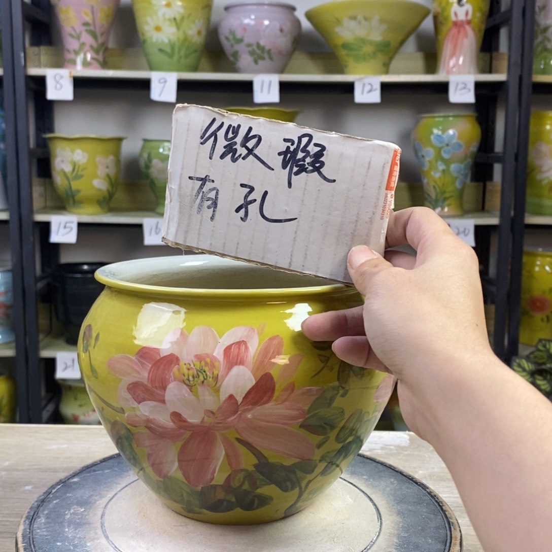 景德镇手工手绘陶瓷花盆