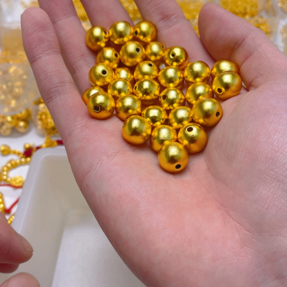 锆石铜合金高货古法珠12mm10颗