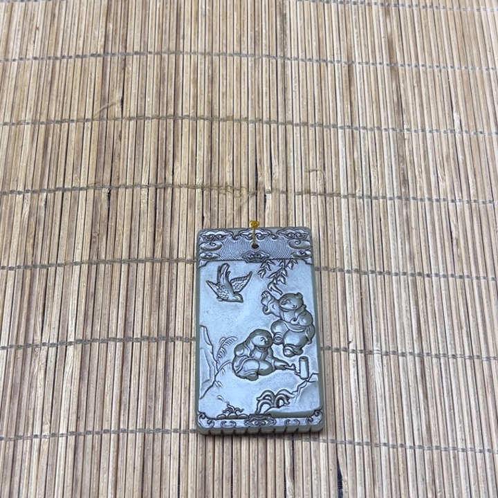 三***法和田玉未镶嵌挂件