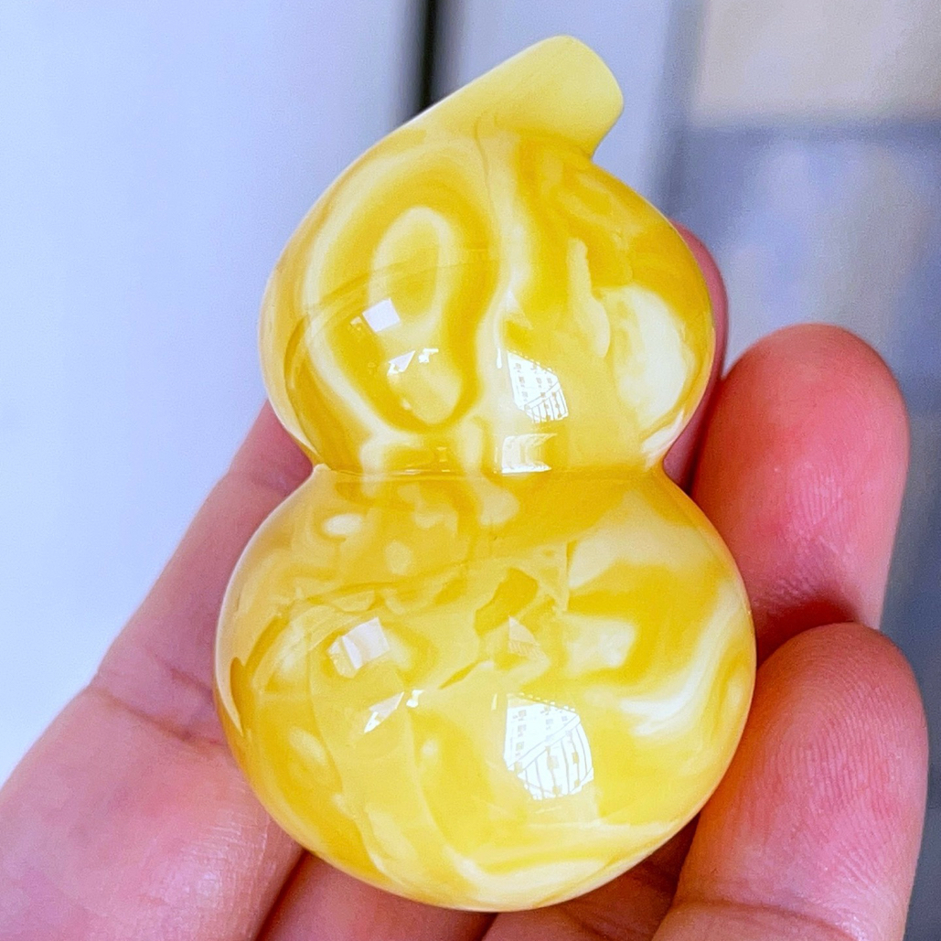 焦皮料橘红溶洞花蜡立体葫芦