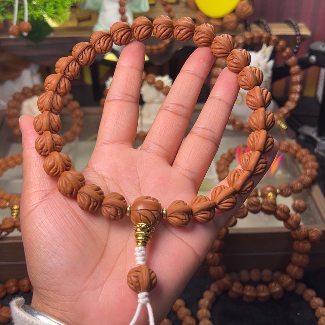 苦***缘吊坠桃核双脊龙手持14