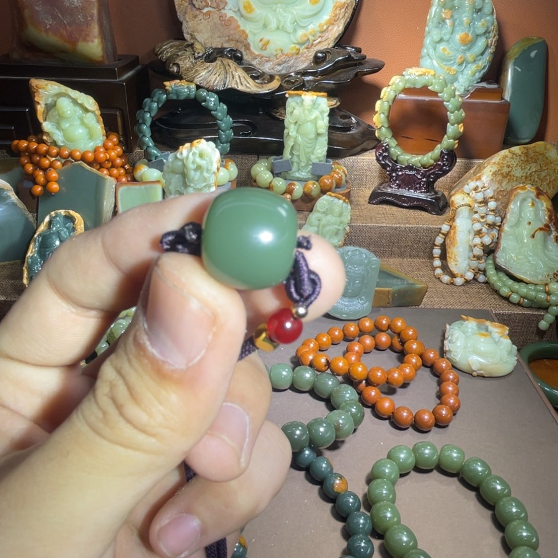 透闪石质玉单珠未镶嵌M****d