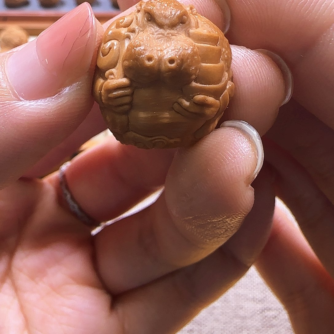 猴头核桃吊坠马上来财精工尺寸备注