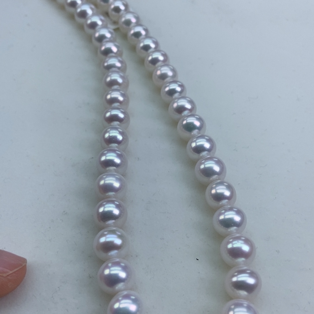 淡水珍珠银S925镶嵌9/10极强光炫彩干净