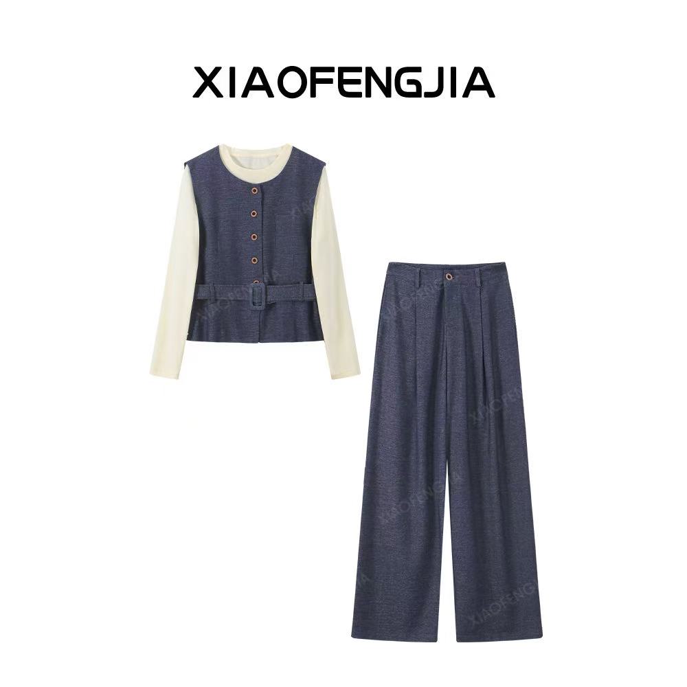 2025春季新款【四季青小封家轻奢】时尚气质显瘦三件套套装583253