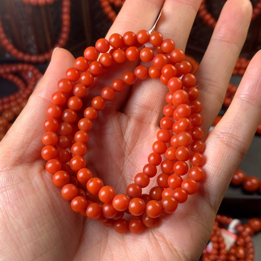 南红玛瑙手链未镶嵌定****业5m佛珠糖