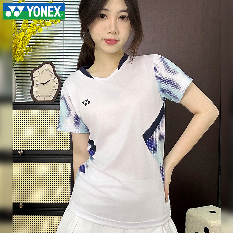 25年新款尤尼克斯YY羽毛球服运动服T恤上衣短袖110065BCR