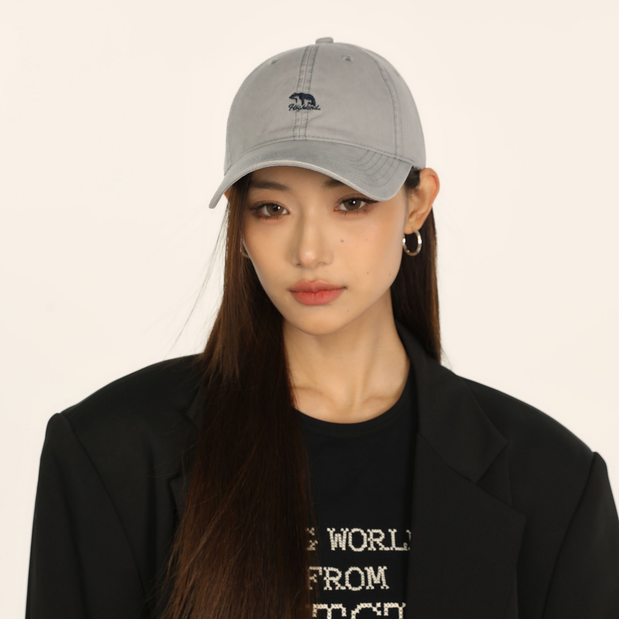 新款棕熊刺绣棒球帽男女四季通用帽子情侣休闲百搭鸭舌帽