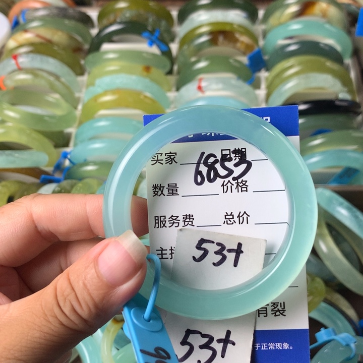 蛇纹石玉未镶嵌手镯6853