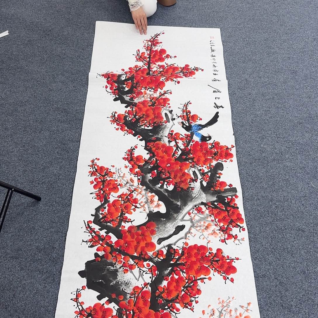 国画作品小姐姐放漏中