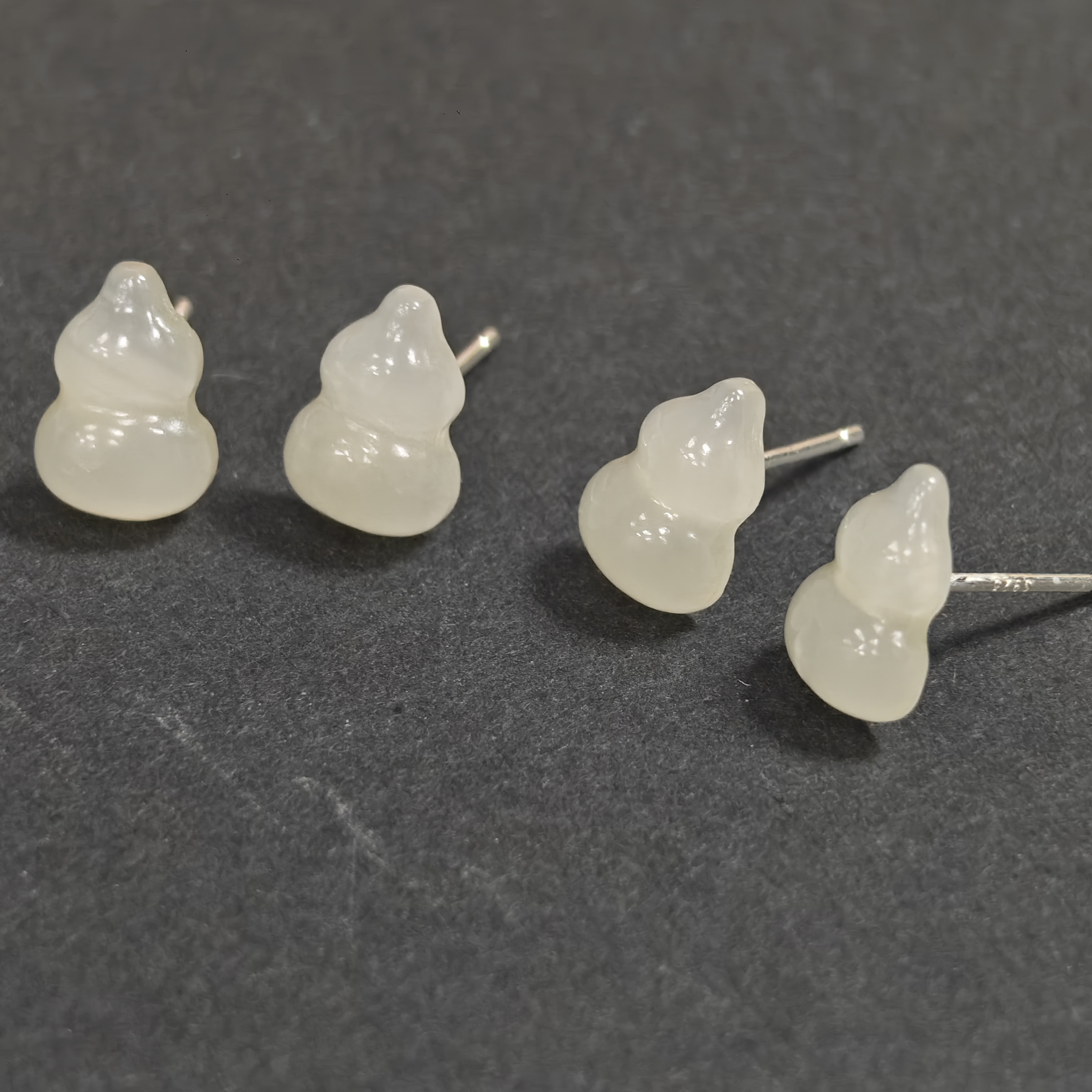 【书记甄选】天然和田玉耳钉 多样性发一件 3042CC