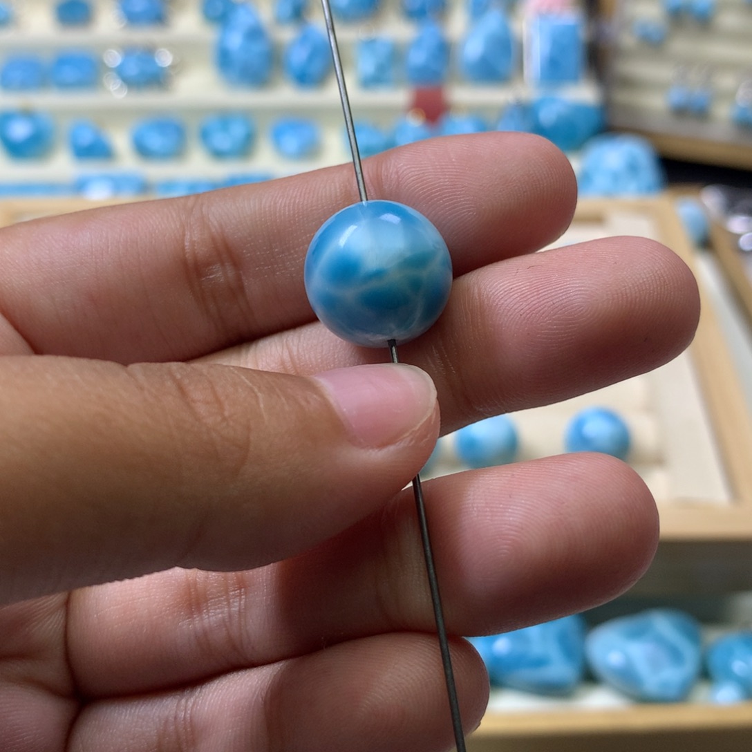 针钠钙石（海纹石）未镶嵌珠宝半成品i*r