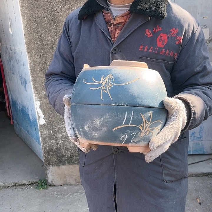 紫砂紫砂花盆和茶