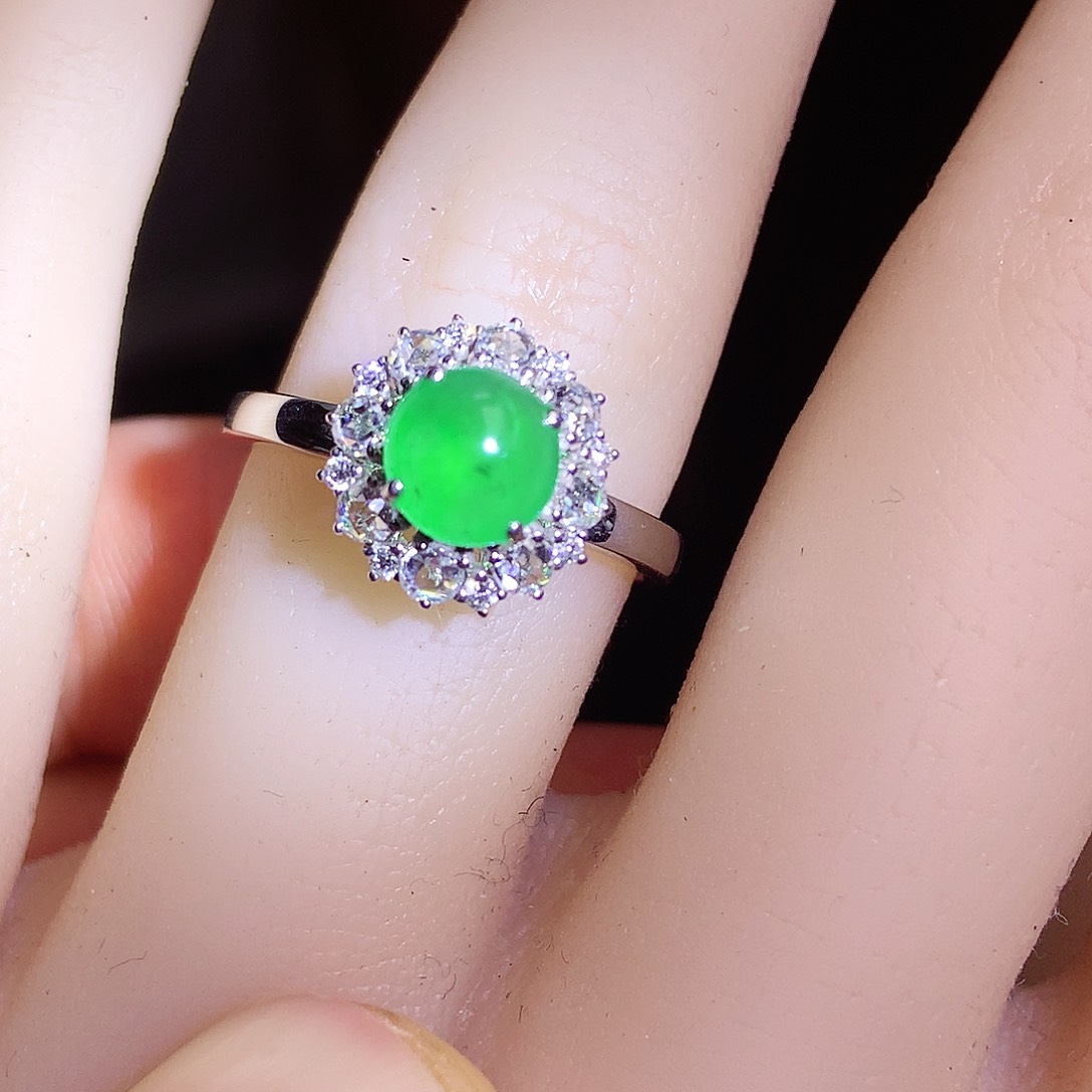 翡翠颈饰18K金镶嵌上新