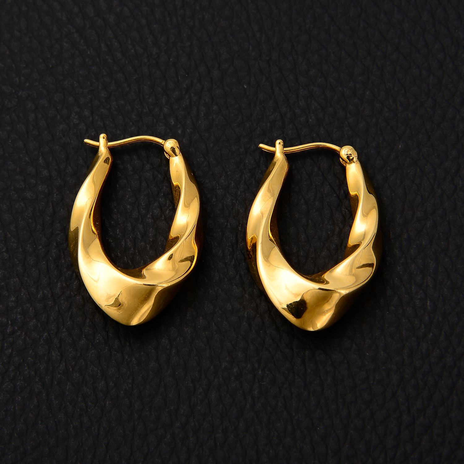 【鹿鸣】18K金不规则耳饰 1.8g  *3375*Y15 