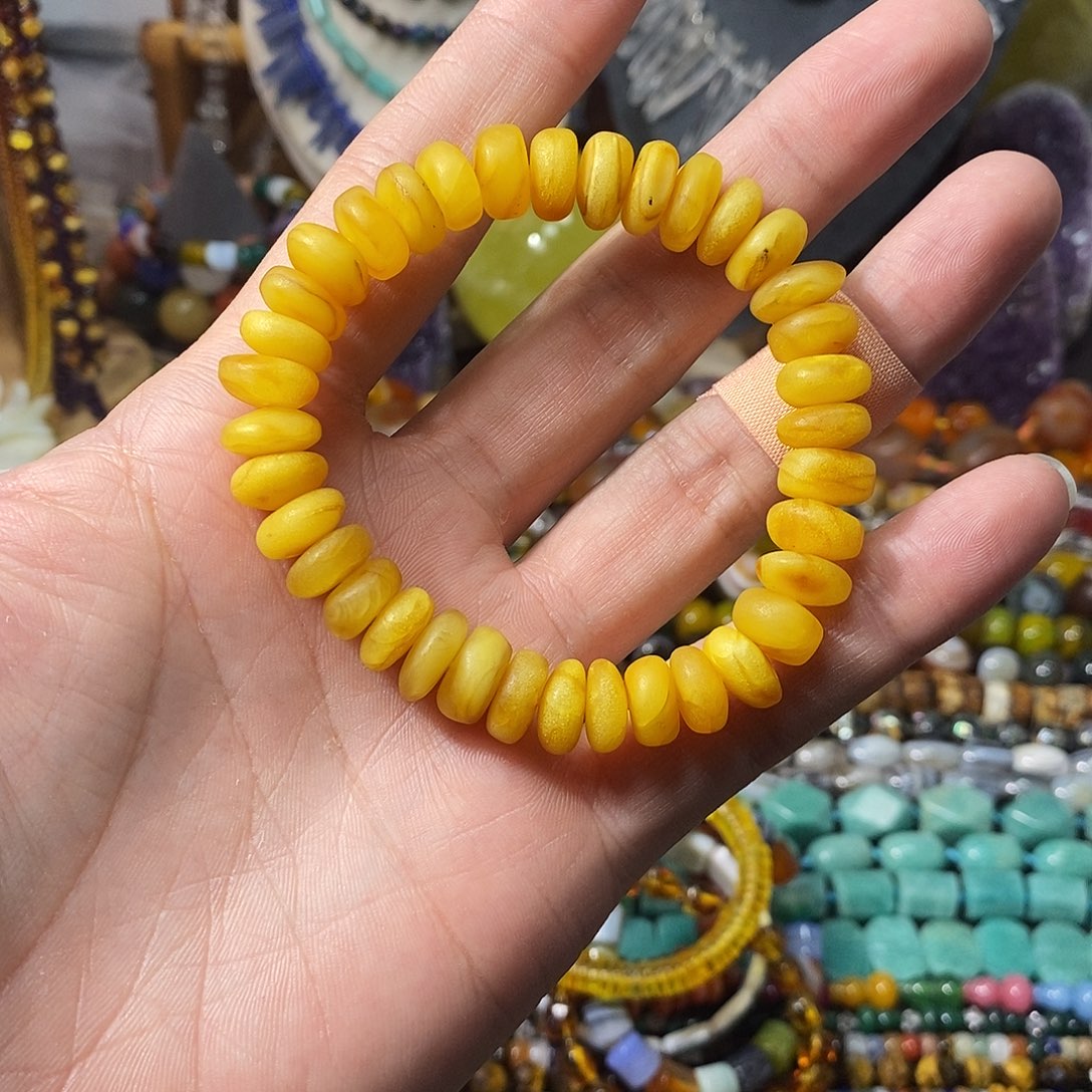 石英质玉未镶嵌，天然蜜，蜡手串12mm，
