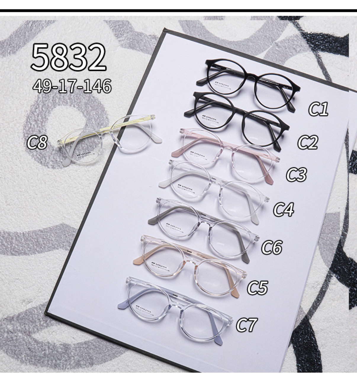 超轻网红青少年近视眼镜框天然材质休闲百搭黑框眼镜架圆框