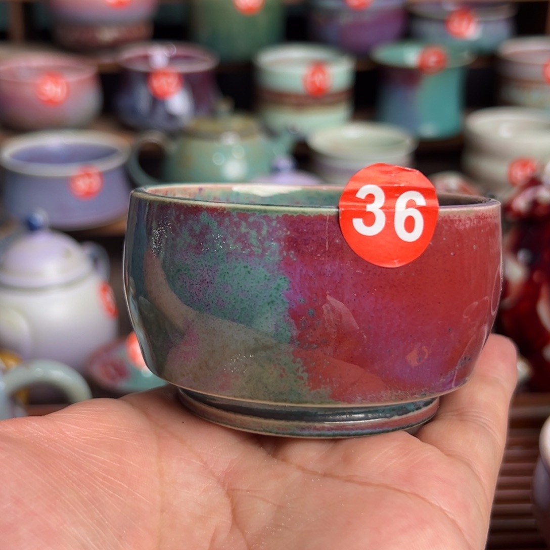 手工制作钧窑茶器