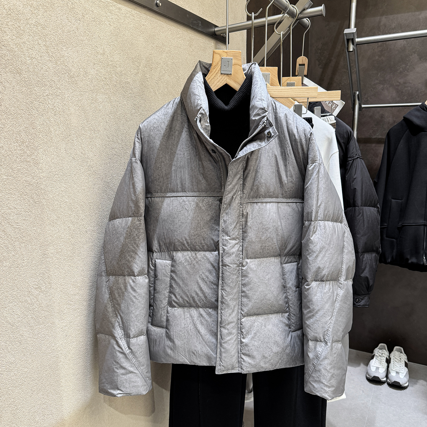 25年醉新款！腔调十足！杭州货 国标85绒 男士立领面包服羽绒服潮