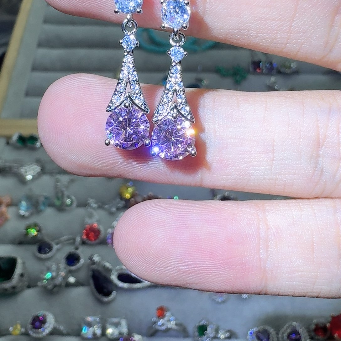 托帕石戒指银S925镶嵌