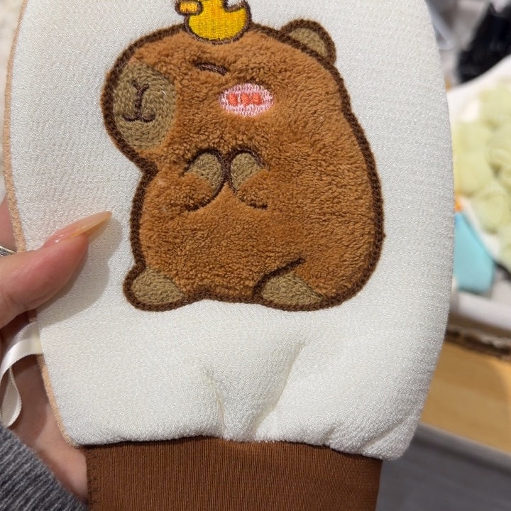 沉***笑小熊搓澡巾一个装