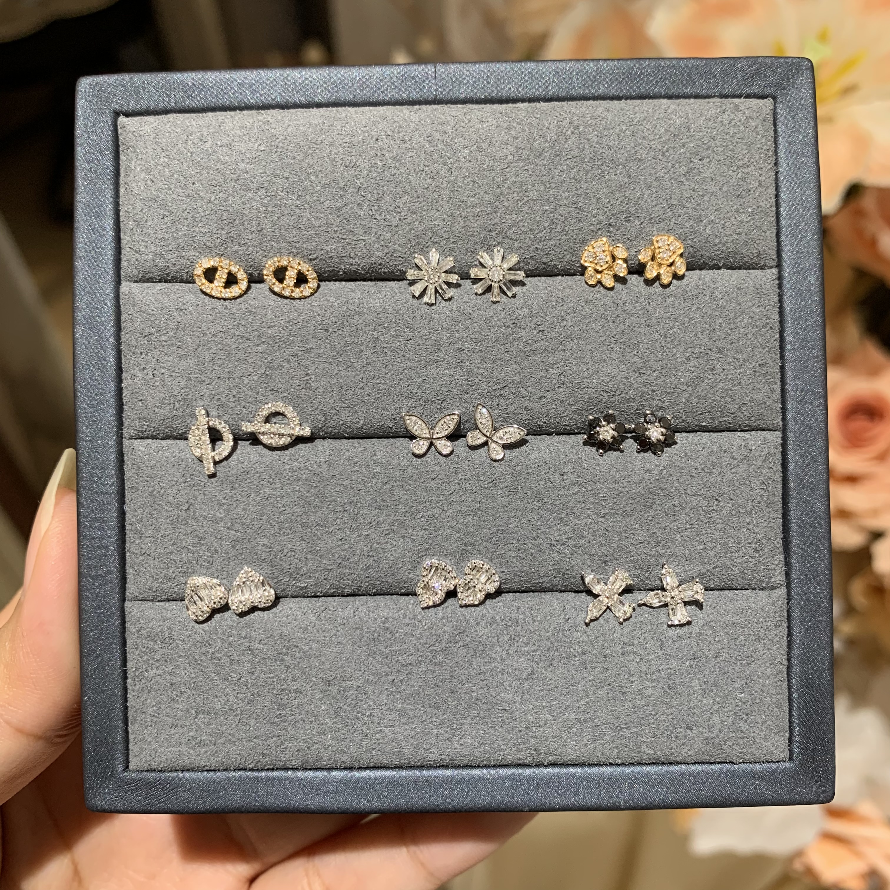 【一菲臻选】钻石耳饰-TJ5-多样性发其一|BZS4