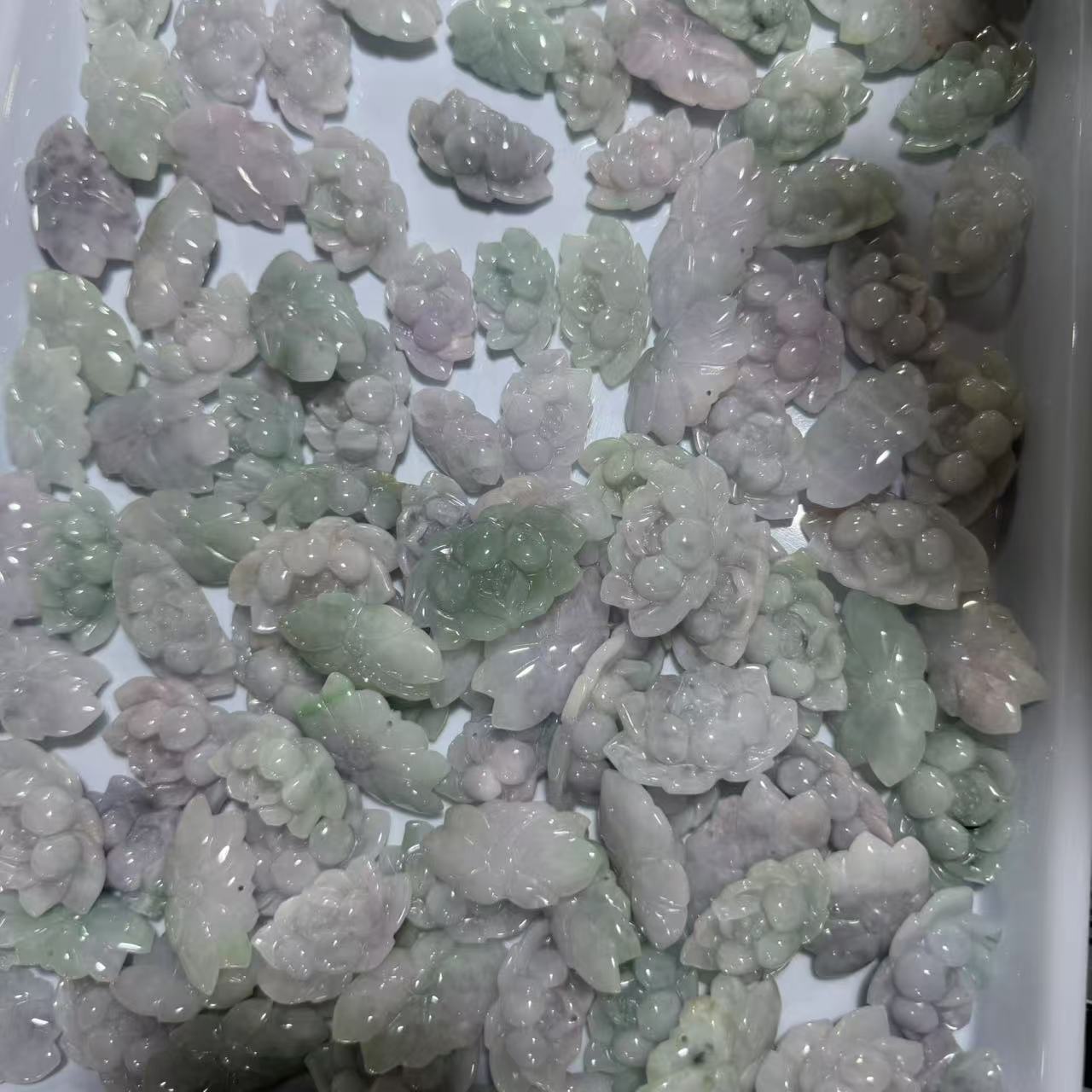 天然A货翡翠莲花吊坠-c820-多样性发一