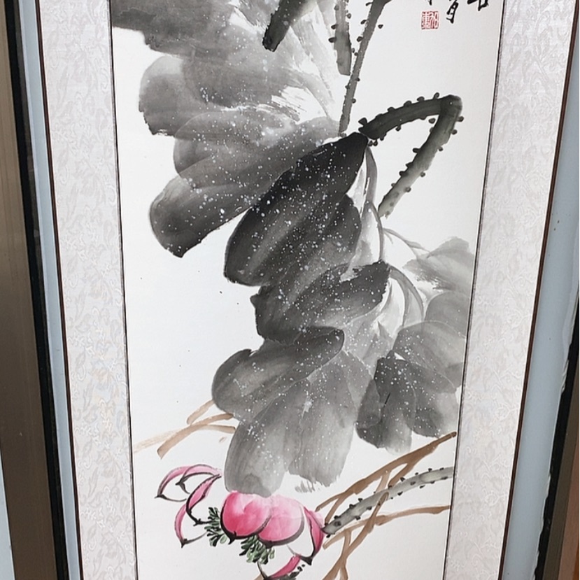 【闪购商品】国画遥**她手绘国画卷轴