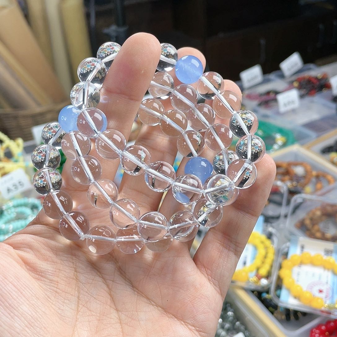 玉髓手饰银S925镀金镶嵌