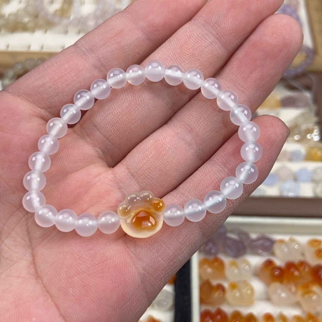 玛瑙/玉髓未镶嵌手链X10