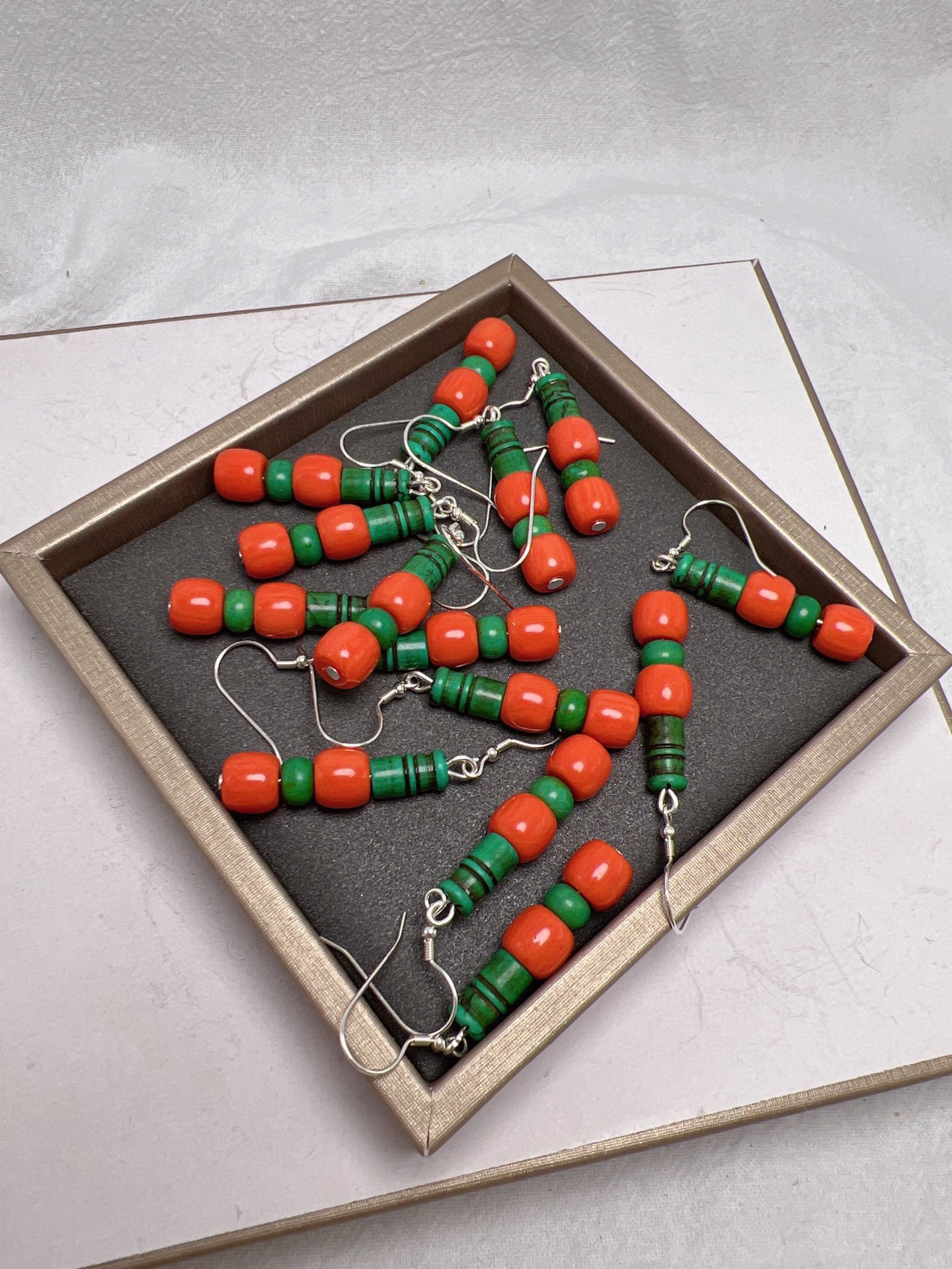 合金耳饰 民族风老式耳坠 只有耳勾纯银复古