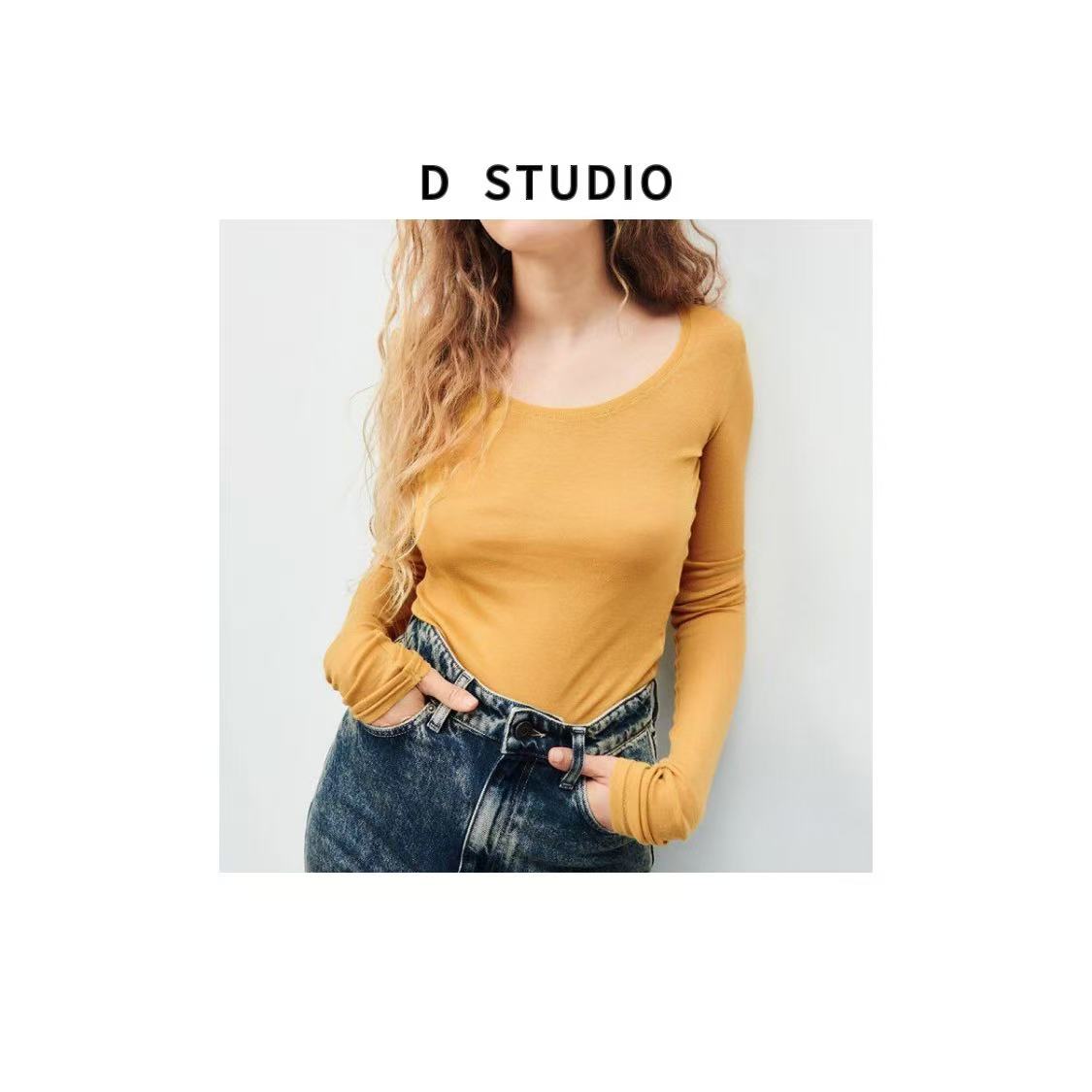 D STUDIO  AMV四色长袖打底衫 D3321