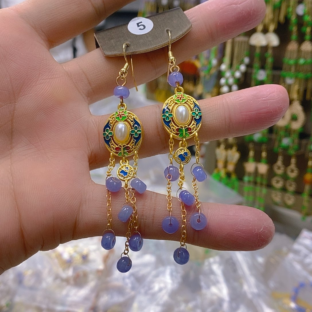 翡翠合金耳饰翡翠