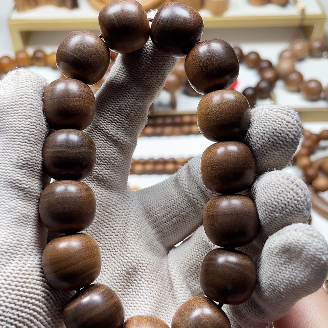 紫***叶檀香木手串/手链老山檀香15/16