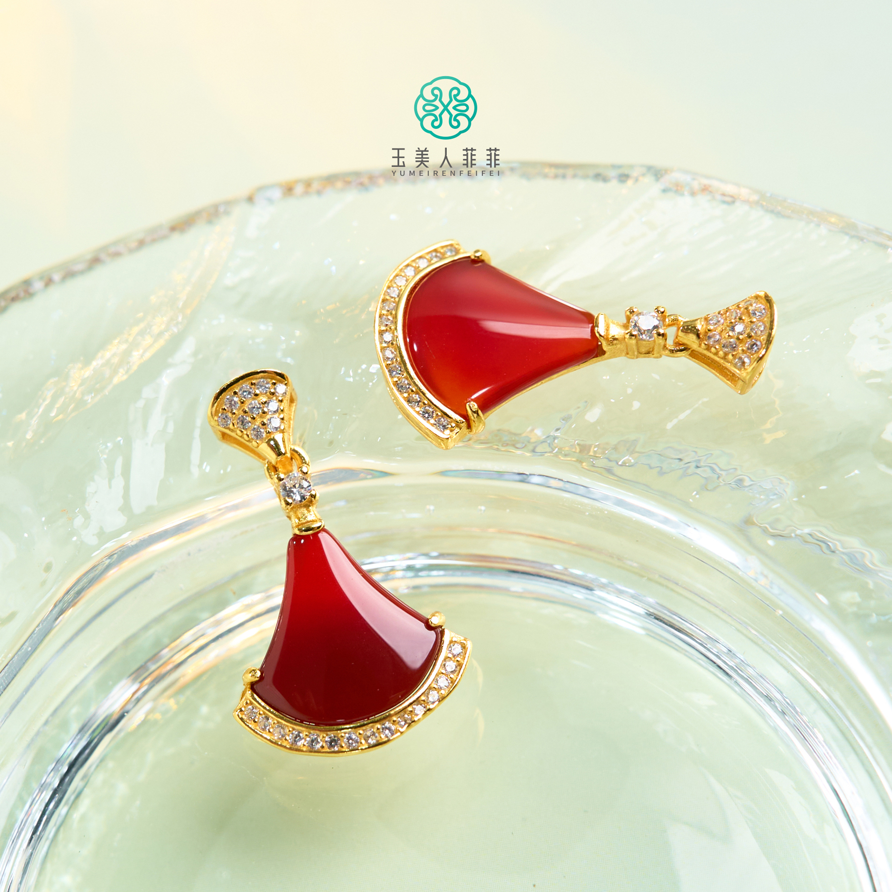 菲菲珠宝好~S925玛瑙小摆裙吊坠约20*15mm^多样性发一